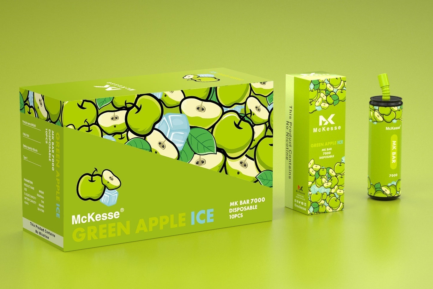 MK Green Apple Ice 7000